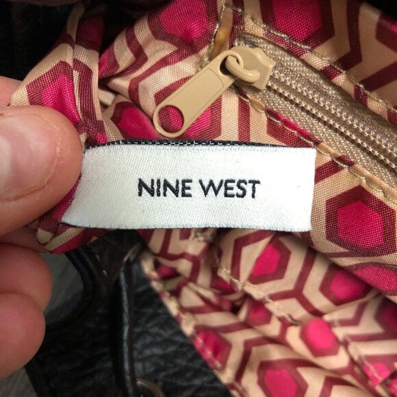 Nine West Black Vegan Leather Mini Backpack Y2K Adjustable Straps Small Bookbag - Picture 13 of 13